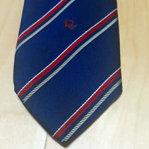 Christian Dior Vintage Textured Striped Tie